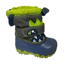 Cat and Jack Toddler Boys Warm Thermolite Winter Snow Boots Green Monste... - $15.83