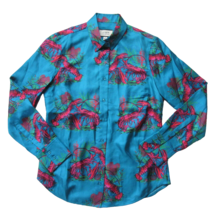 NWT J.Crew Collection Silk-twill Shirt in Ultramarine Red Lobster Print Top 2 - £57.55 GBP
