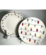 4 Elum Home CHRISTMAS LIGHTS 7.5 inch Appetizer, Dessert Plates New - $29.21 CAD