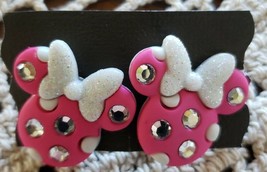 One (1) Pair Fashion Earrings ~ Minnie Mouse ~ Studs/Posts ~.75&quot; Wide ~ 85 - £11.93 GBP