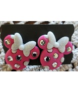 One (1) Pair Fashion Earrings ~ Minnie Mouse ~ Studs/Posts ~.75&quot; Wide ~ 85 - £11.76 GBP