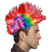 Punk Rock LED Mohawk Wig - £23.45 GBP