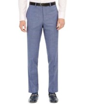 $175 Tallia Orange Men&#39;s Slim-Fit Stretch Blue Plaid Suit Pants Navy Size 38X34 - £49.03 GBP