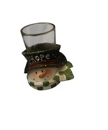 Yankee Candle Co Hope Top Hat Snowman Ceramic Votive Holder Christmas Ho... - $2.66