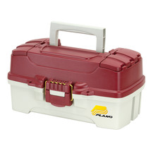 Plano 1-Tray Tackle Box w/Duel Top Access - Red Metallic/Off White - £20.49 GBP