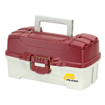 Plano 1-Tray Tackle Box w/Duel Top Access - Red Metallic/Off White - £20.55 GBP