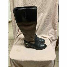 Lauren Ralph Lauren Marlena II Riding Boots 6 B Black Brown Leather  - $44.55