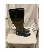 Lauren Ralph Lauren Marlena II Riding Boots 6 B Black Brown Leather  - £35.04 GBP