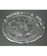 Vintage Mikasa Christmas Dish 9 1/4&quot; Angel Crystal Candy Dish Serving Plate - $14.50