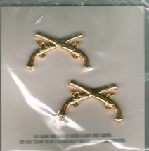 Military Police Branch Of Service Insignia Nip Gold Color Dated 1983 Pair Bos - £3.73 GBP