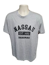 Nassau Bahamas est 1492 Adult Large Gray TShirt - £11.87 GBP