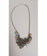 Premier Designs Abalone Shell Necklace Cluster Dangle Chain 20&quot; - $269.23 MXN