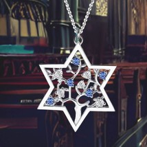 Jewish Star Of David Necklace 925 Sterling Silver Jewelry Tree Of Life Necklace - £77.03 GBP