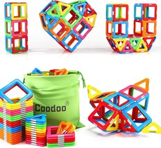 Coodoo Upgraded Magnetic Blocks Tough Tiles STEM Toys for 3+ Year Old Bo... - $44.99