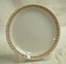 Vintage Shenango China Restaurant Ware Salad Plate Tan &amp; Cream Flowers on Rim - $16.82