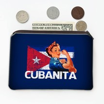 Cuban Woman Cubanita : Gift Coin Purse Cuba Flag Patriotic Independence Vintage  - £8.03 GBP