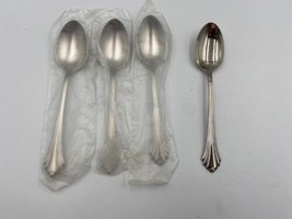 Set of 4 Oneida Stainless Steel BANCROFT Teaspoons (unused pieces) - £63.79 GBP