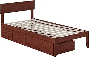 AFI, Boston Bed, Twin with Underbed Drawers, Walnut - $500.99