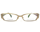 Carmen Marc Valvo Eyeglasses Frames Etta Gold Tone Matte Cat Eye 53-16-145 - $74.67
