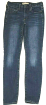 GAP Womens Juniors Jeans Size 00 Reg / 24 R Denim Blue True Skinny Cotton Blend - £9.40 GBP