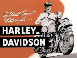 1939 Harley-Davidson - The World's Finest Motorcycle -  Promotional Poster - $32.99