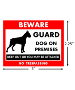 BEWARE Guard Dog On Premises Security Warning Stickers / 6 Pack + FREE S... - $7.88 CAD