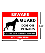 BEWARE Guard Dog On Premises Security Warning Stickers / 6 Pack + FREE S... - £4.52 GBP