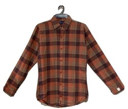 Dee Cee Mens Medium Shirt Fall Colors Plaid Athletic Fit Cotton Button Down NEW - £12.47 GBP