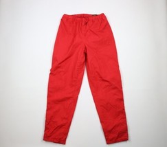 Vintage 80s Eddie Bauer Mens Medium Distressed Goretex Waterproof Rain Pants Red - £39.18 GBP