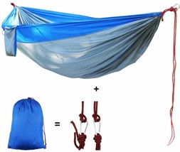 YUEDGE Lightweight Nylon Parachute Travel Camping Hammocks(M Blue) - £11.35 GBP