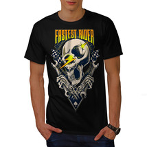 Fastest Rider Dead Skull Shirt  Men T-shirt - £10.19 GBP