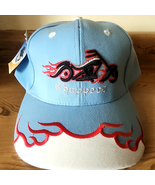 Choppers Adjustable Hat Blue W/ Flames Embroidered Adult Cap Motorcycle NEW - €10,56 EUR