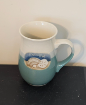 Handcrafted Studio Pottery Cup Mug Beach Ocean Sea Seashells EUC - £7.78 GBP