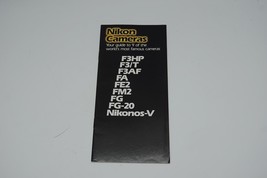 Nikon F3HP F3/T F3AF Fa FE2 FM2 Fg FG-20 Nikonos V Camera Catalog - £11.60 GBP