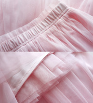 LIGHT PINK Full Length Tulle Skirt Women Plus Size Tulle Skirt for Wedding image 7