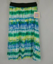 NWT LuLaRoe Lola Sheer Blue, Green, &amp; White Tie Dye Skirt Size XS - £12.38 GBP