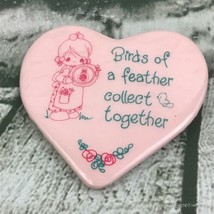 Vintage 1986 Precious Moments Birds Of A Feather Collect Together Pinbac... - $6.92