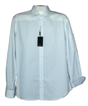 Bugatchi Men&#39;s Platinum Plaid  Design Cotton Shirt Size US XL - £67.01 GBP