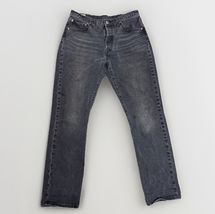 Levis Premium 501 Jeans Mens 31x32 Big E Button Fly Straight Leg Charcoa... - $33.58