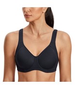 Yvette Womens Int: M High Impact Sports Bras Support Underwire Cross Back - £18.55 GBP