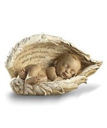 Joseph&#39;s Studio Guardian Angel Wings Around Baby Stone Resin Figurine - $49.96