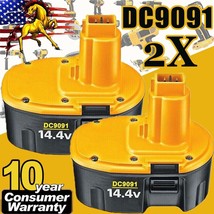 2-Pack For DeWalt 14.4V Battery DC9091 DW9091 DW9094 DE9091 3600mAh Cord... - $47.99