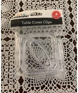 Tablecloth Clear Plastic Clips 6 Count Picnics Parties Reunions Brand New - £7.90 GBP