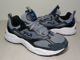 Fila Size 13 M ENVIZION Grey Black Blue Leather Mesh Sneakers New Men&#39;s ... - £92.10 GBP