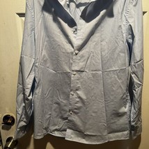 H &amp; M Slim Fit Button Up Long Sleeve Shirt Easy Iron XL - £10.35 GBP