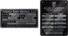 QMx Firefly Builder&#39;s Plaques Metalized Sticker Set - £46.43 GBP