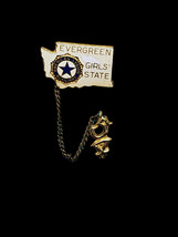 Vintage 1954 Evergreen Girls State Pin American Legion Auxiliary Washing... - $26.24