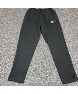 Adidas Sweatpants Men Medium Black Plain Drawstring Adult 28x30 - $40.31 CAD