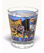 Las Vegas Nevada With Many Different Scenes &amp; Attractions Shot Glass - £6.96 GBP