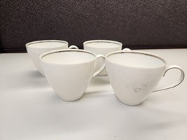 Set Of 4 Tea Cup Johann Haviland Bavaria Germany Silver Trim Dishware  Vintage - £8.96 GBP